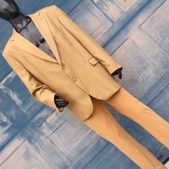 Alan Flusser MEN'S Silk & Worsted Wool Luxury Blend Window Paigne Blazer - Picture 9 of 17